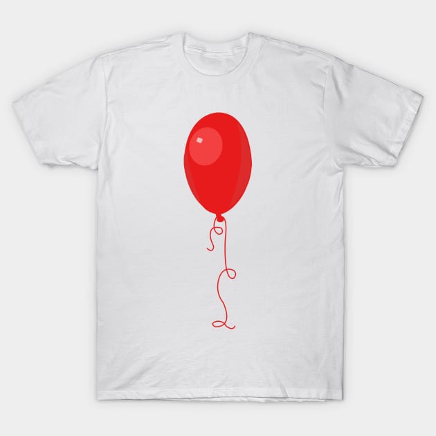 Single red balloon T-Shirt by designInk